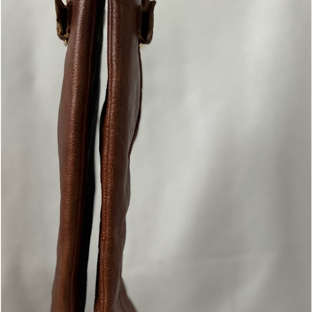 Steven by Steve Madden Size 6 Brown Glossy Leather Wedged Heeled Boots. - Picture 13 of 16